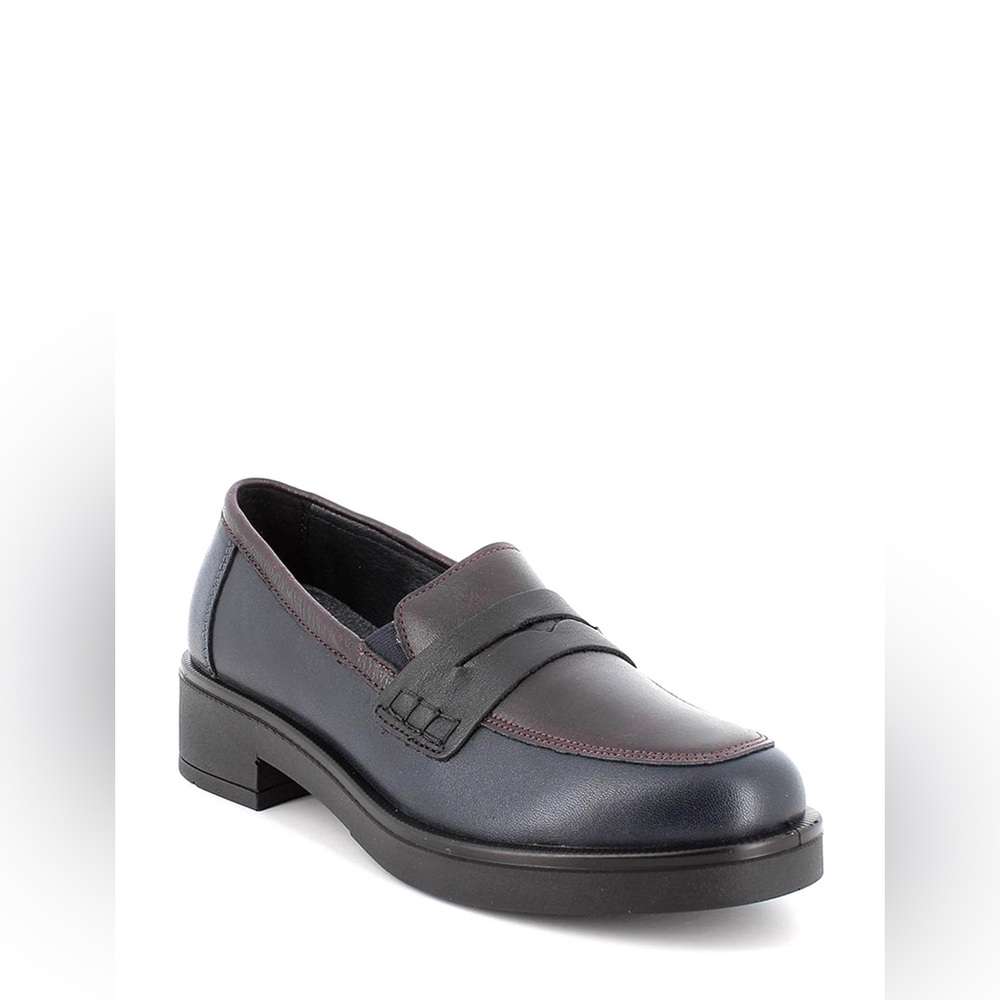 Igi & Co NWOB Italian leather loafers tri color dark academia classic preppy 37
